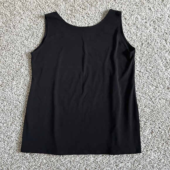 Clara Sunwoo Woman's Sz  Large Sleeveless Black Scoop Neck Tank Top - Picture 2 of 6
